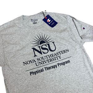 Champion NSU T Shirt Mens M Grey Physical Therapy Nova Southwestern University